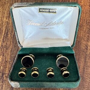 Gold and Black Cufflinks Set